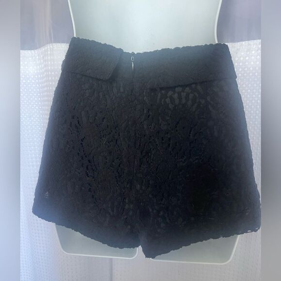 Skort Short Skirt with Lace Overlay Mini Skirt - Picture 3 of 5